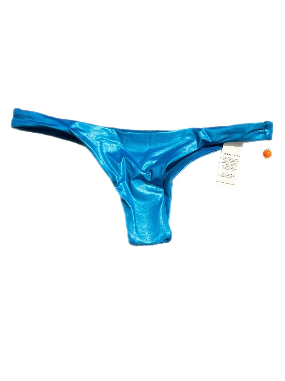 NWT Vitamin A Metallic Turquoise Blue Cali Style Bikini Bottom